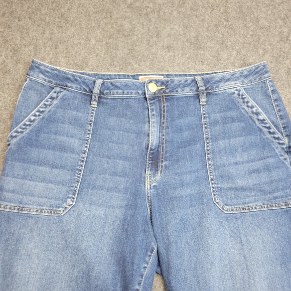Kut From The Kloth Jeans Womens 20W Blue Denim Boho Charlotte High Rise Wide Leg - Picture 4 of 12